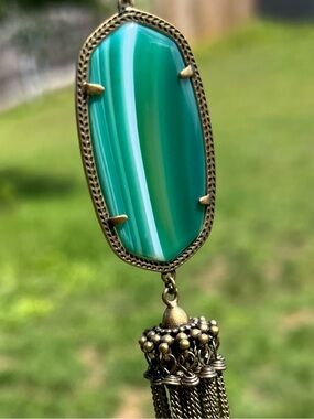 Kendra Scott green banded agate rayne